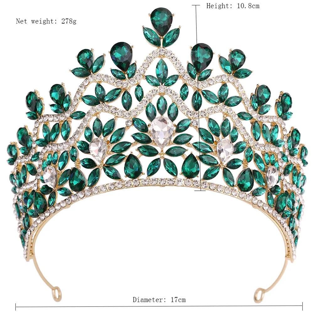 LNNSHX Hohe Tiaras und Kronen aus Strasssteinen für Damen, Braut, Hochzeit, Diadem, Krone, Abschlussball, Festzug, Haarschmuck