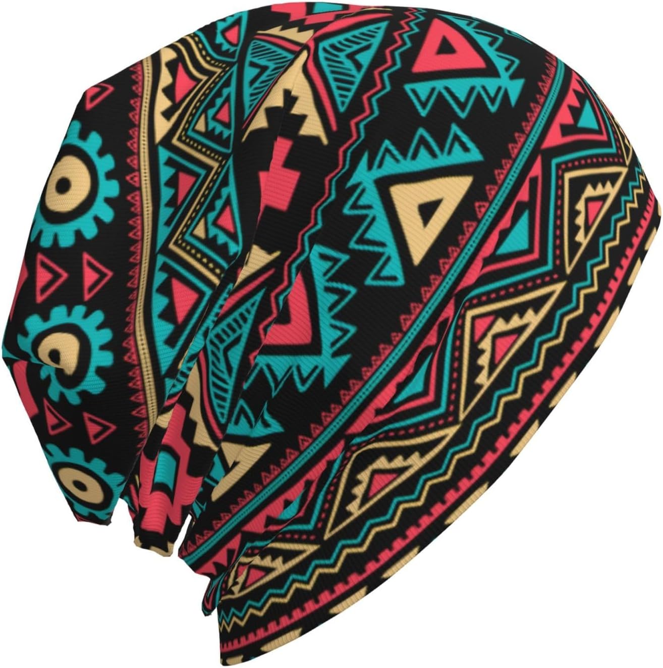 African Beanie Hat for Women Men Fashion African Ethnic Tribal Style Print Knitted Hat Chemo Hat Unisex Skull Caps