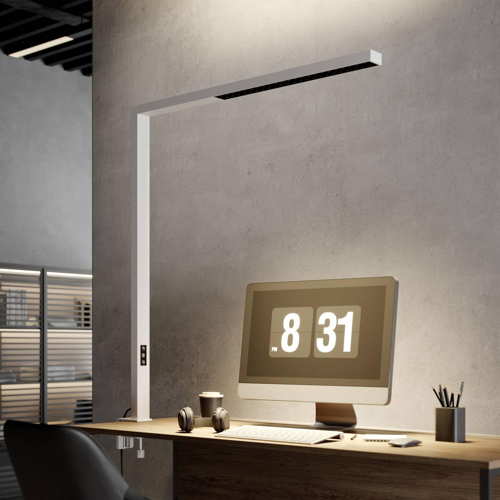 Arcchio dimmerabile (Moderno) colore Bianco, in Alluminio ad es. Studio & Ufficio lampadina inclusa