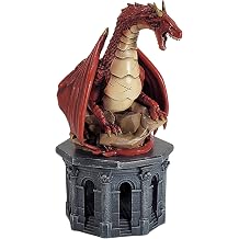 Forged Dice Co. Dragon Dice Jail - D&D Dice Holder and Storage Box with Removable Collectors Dragon Miniature - Fits Up to 2 Standard Polyhedral RPG Sets - Red