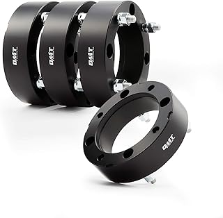 OMT 4x156 ATV Wheel Spacers 2 inch Black Wheel Spacer Kit Compatible with Polaris Ranger Polaris RZR XP 1000 Polaris RZR, 50mm Wheel Spacer Kit with 12x1.5 Studs, Set of 4