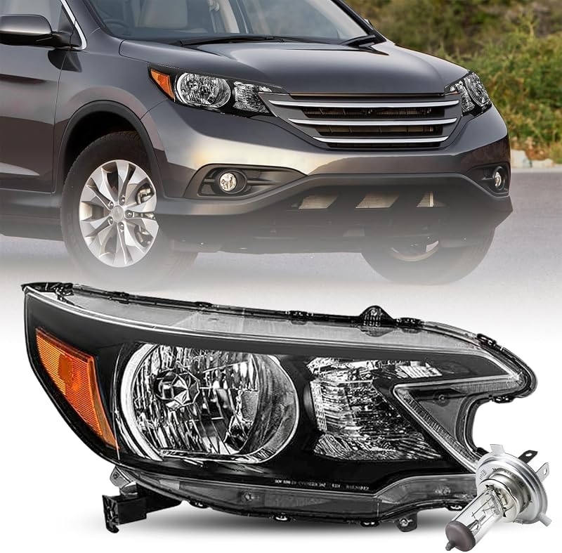 Farol dianteiro direito halógeno JSBOYAT para Honda CR-V 2012 a 2014 – com lâmpadas H4