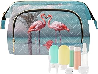 Kigai Pink Flamingos Makeup Bag Cosmetic Bag ...