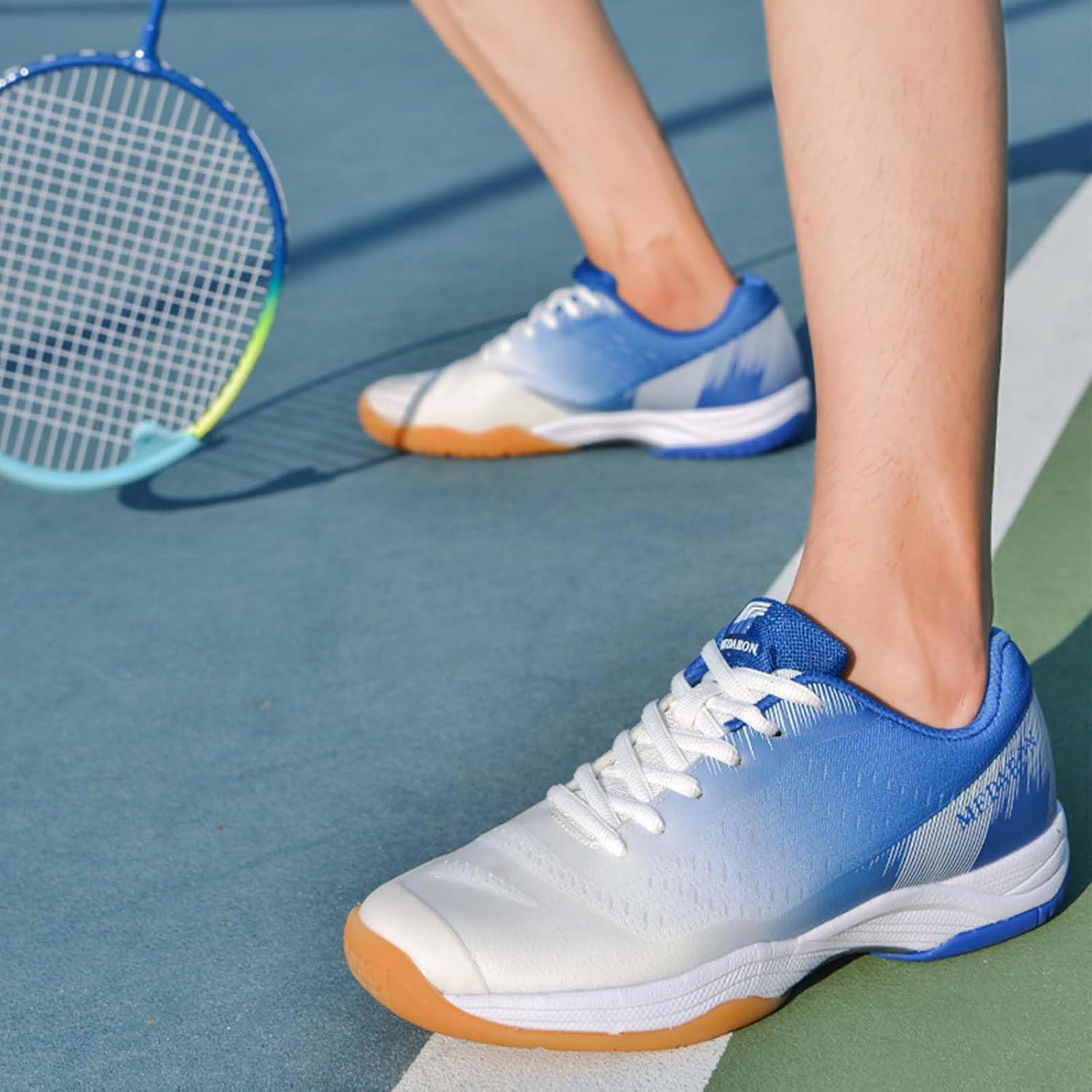 Men's Pickleball Shoes Tennis Racquetball Squash Athletic Shoes Non-Slip Breathable Court Sneakers for Indoor Sport