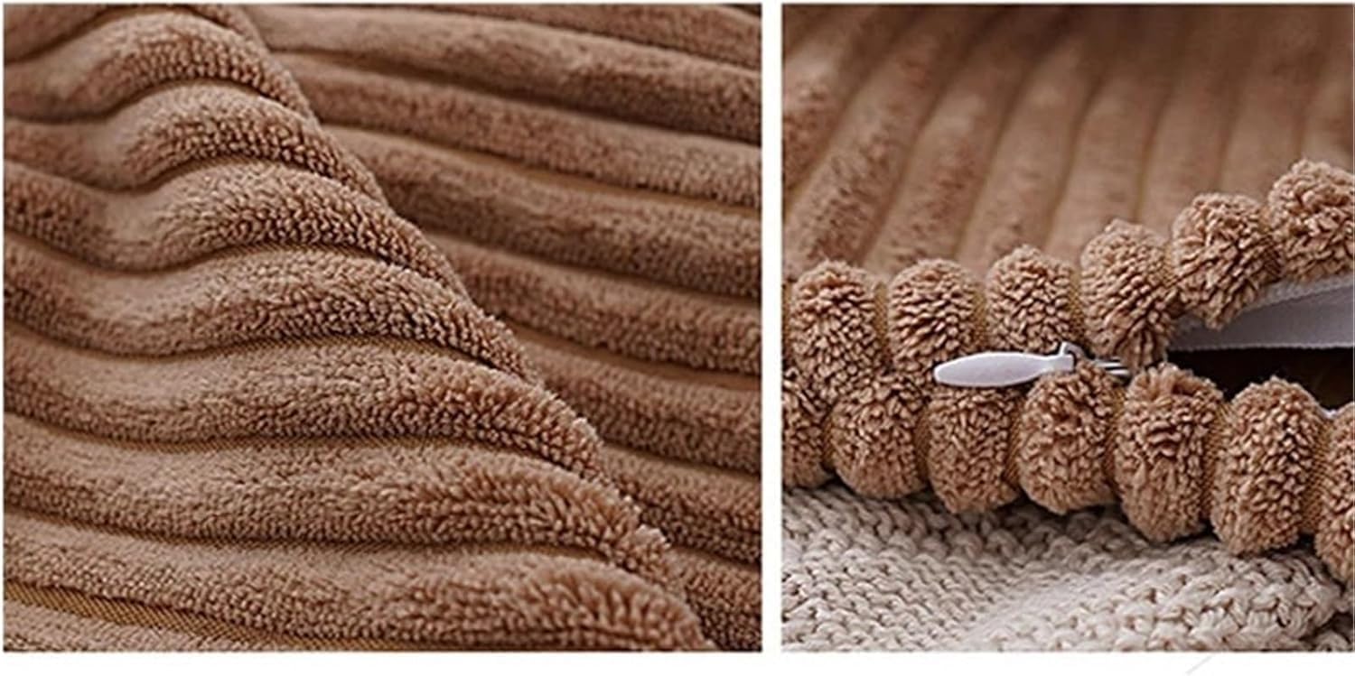 Square Extra-Large Cushion Cover is Soft and Comfortable, Equipped with Invisible Zippers and Decorative Pillowcases, Suitable for Sofa Use.(B,65x65CM)