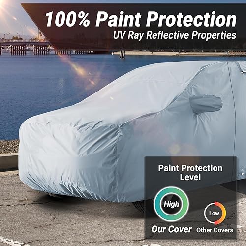 Miniatura 3 de iCarCover Funda de automóvil premium para Nissan Armada 2004-2022, impermeable, para todo tipo de clima, lluvia, nieve, rayos UV, protector de