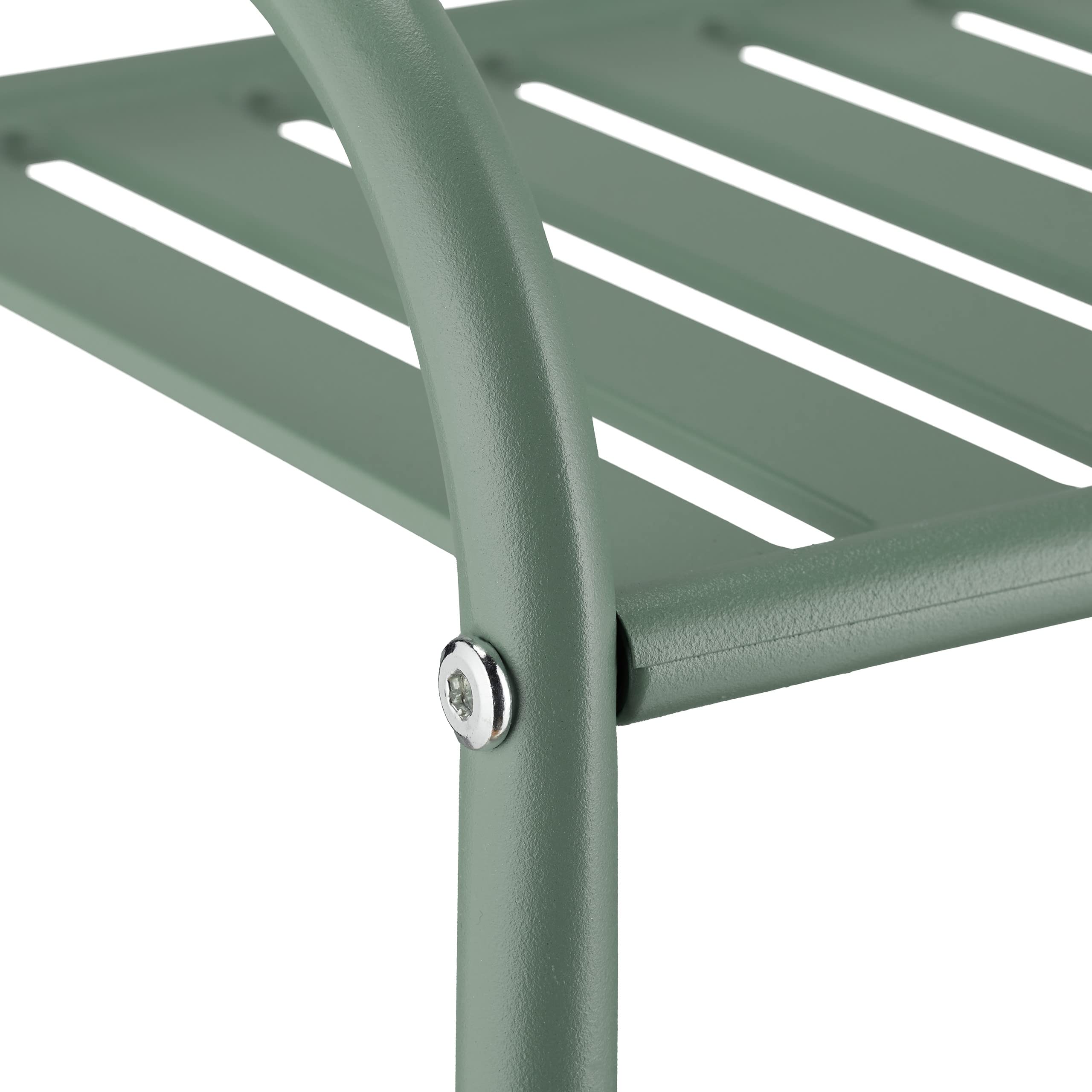 Relaxdays Scaffale in Metallo, HxLxP: 145 x 33 x 28 cm, Mobiletto Cucina e Bagno, 5 Ripiani, Mensole Multiuso, Verde