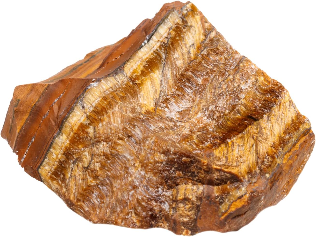 Tiger's Eye Raw Crystals, Large 1.25-2.0" Healing Crystals Natural Rough Stones Crystal for Tumbling, Cabbing, Fountain Rocks, Decoration, Polishing, Wire Wrapping, Wicca & Reiki