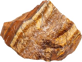 Tiger's Eye Raw Crystals, Large 1.25-2.0" Healing Crystals Natural Rough Stones Crystal for Tumbling, Cabbing, Fountain Rocks, Decoration, Polishing, Wire Wrapping, Wicca & Reiki
