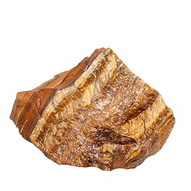 Tiger\'s Eye Raw Crystals, Large 1.25-2.0 Healing Crystals Natural Rough Stones Crystal for Tumbling, Cabbing, Fountain Rocks, Decoration, Polishing, Wire Wrapping, Wicca & Reiki