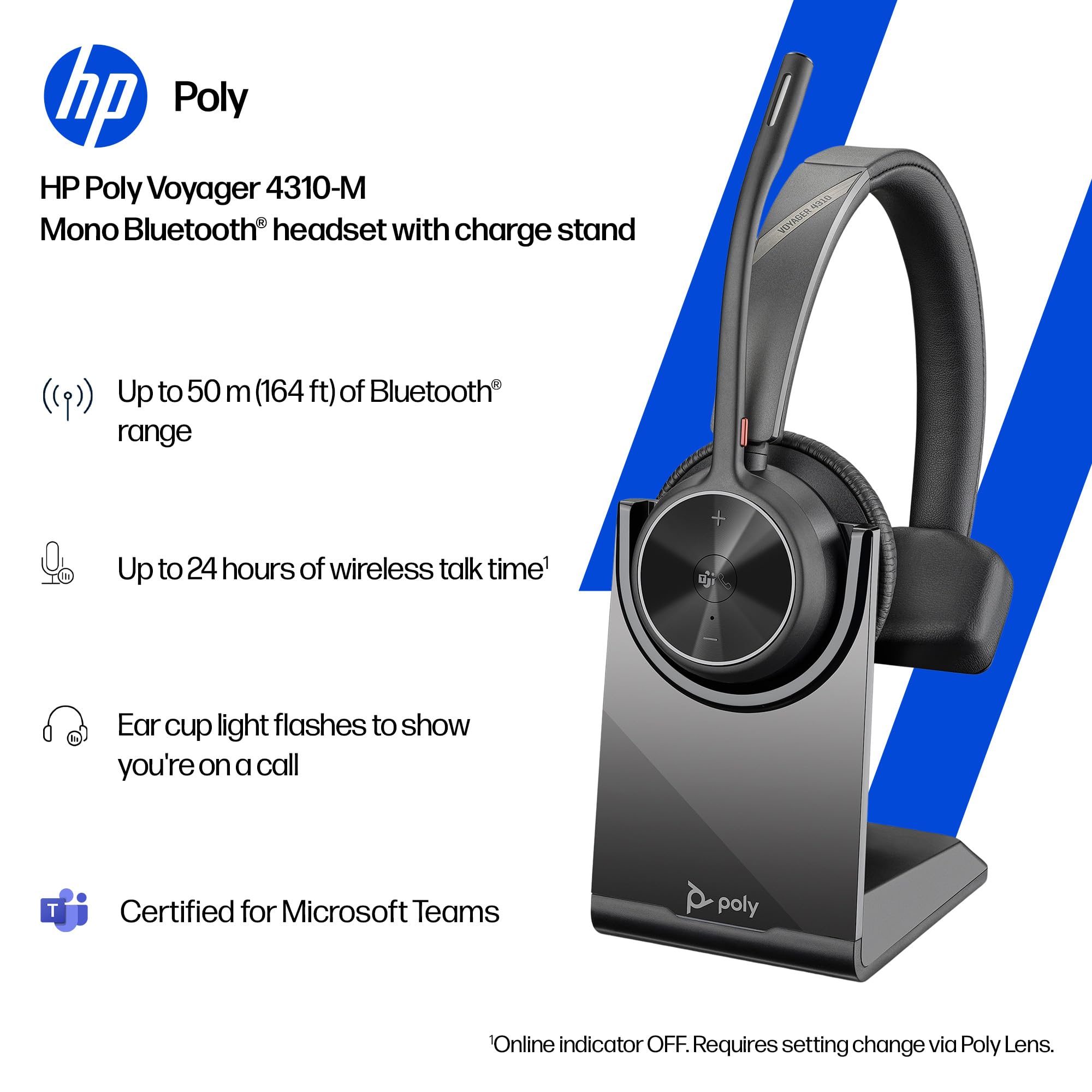 Amazon.co.jp: 【Amazon.co.jp限定】Poly ワイヤレスヘッドセット
