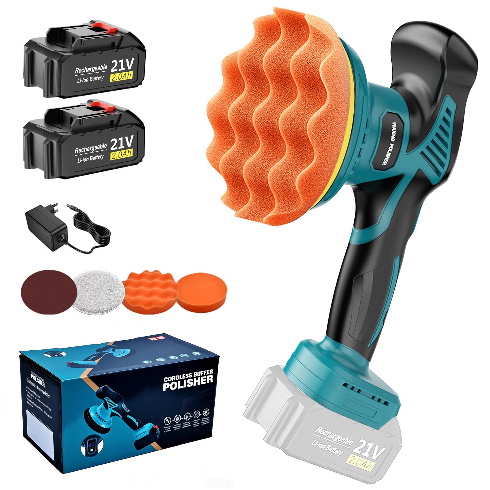 Akku Poliermaschine Auto 150mm Kompatibel mit Makita 18 V Akku
