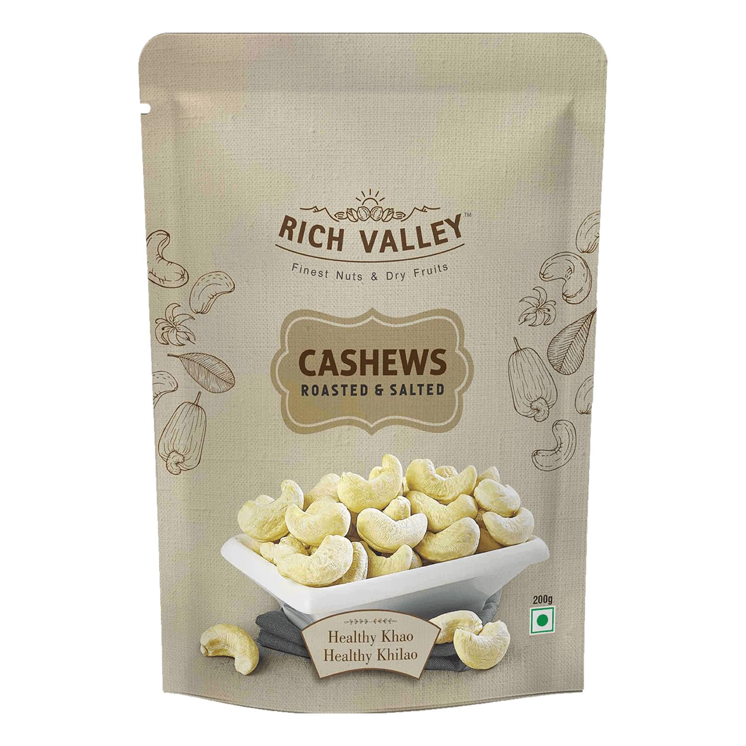 See full amazon price history chart for Rich Valley 100% Natural Salted and Roasted Cashews Nuts Whole Kaju 200 grams Crunchy Healthy Dry Fruits Snacks Perfect for Diwali Gifts Rich Valley 100% Natural Salted and Roasted Cashews Nuts Whole Kaju 200 grams Crunchy Healthy Dry Fruits Snacks Perfect for Diwali Gifts (B0D8SZC3XL) Amazon Price History, Amazon Price Tracker