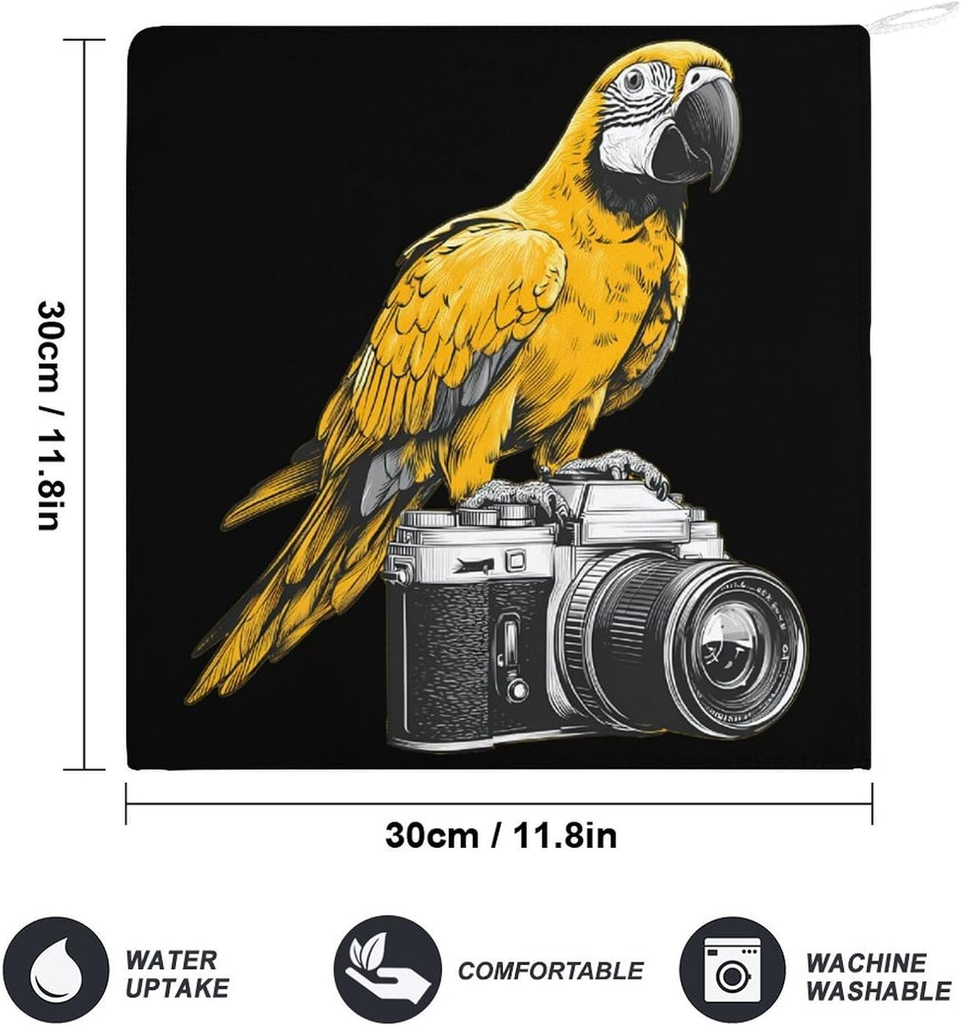 Camera Bird Hand Towels for Bathroom Handkerchief | Absorbent,with Hanging Loop,Kitchen Towels,for Home Hotel,Soft