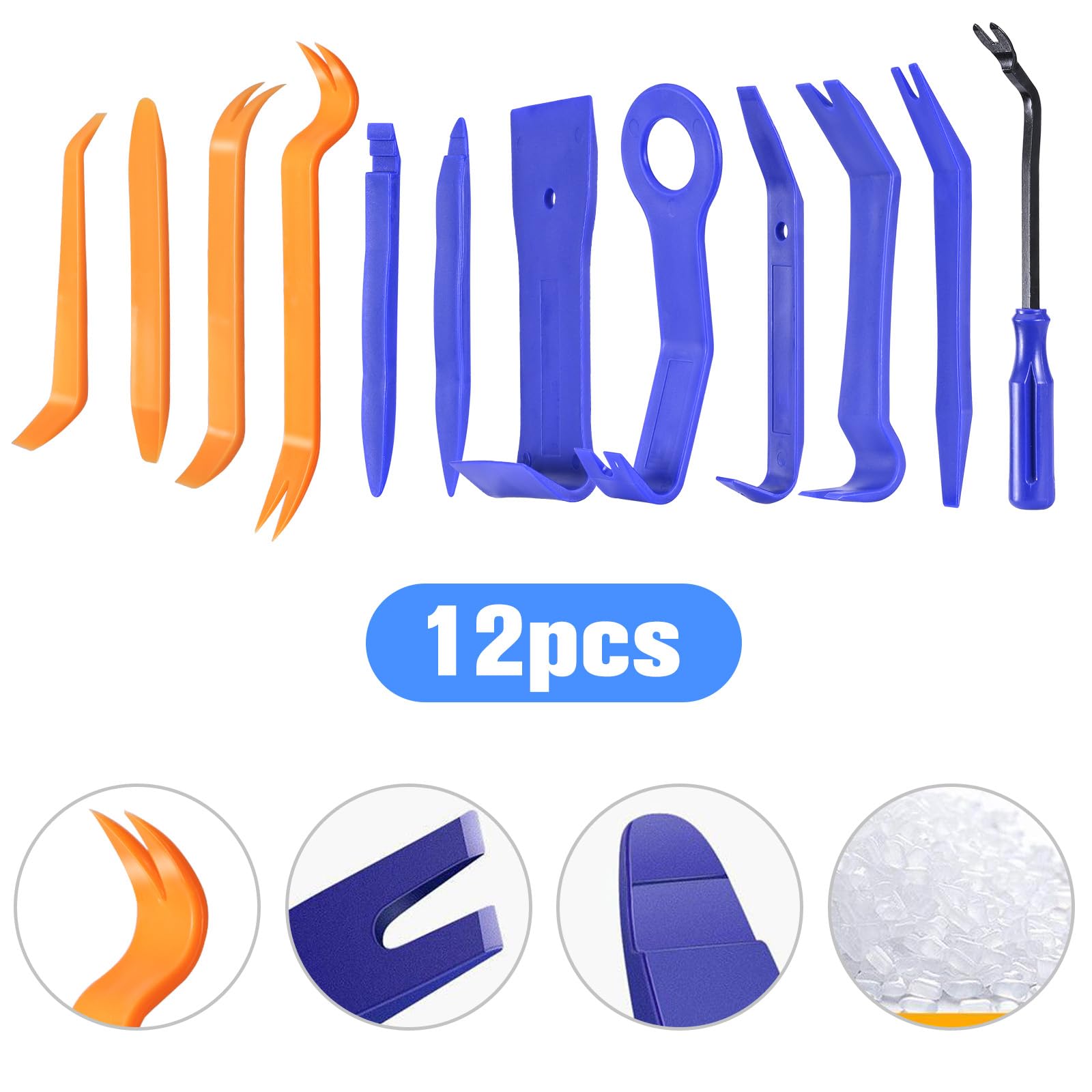 MumdoYAL 12 Utensili a Leva per Auto, Set di spaccature per la rimozione di Rivestimenti Interni dell'auto - Strumenti, Strumento di smontaggio per Auto