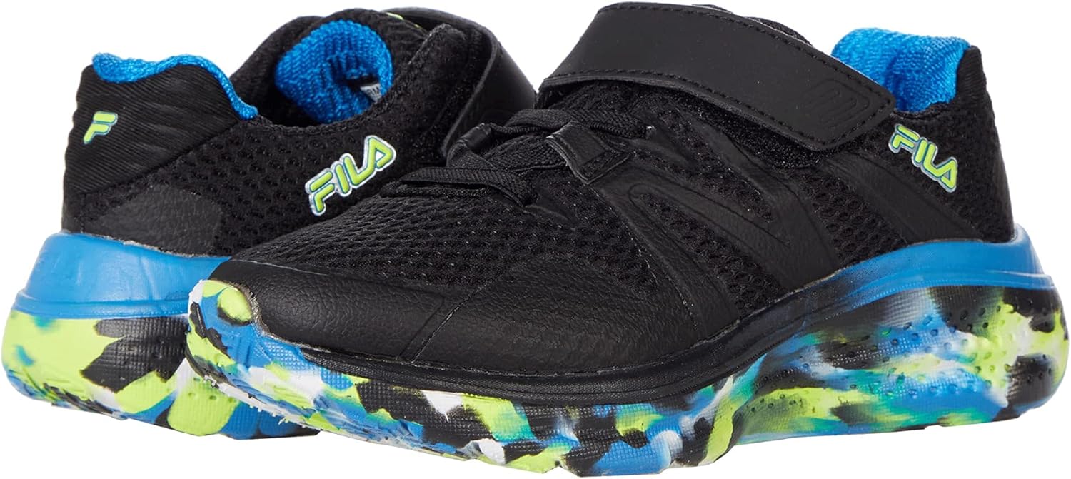 Fila ガールズ サイボティック ストラップ マッシュアップ (小さなお子様/大きなお子様), エレクトリックブルーレモネード/ブ