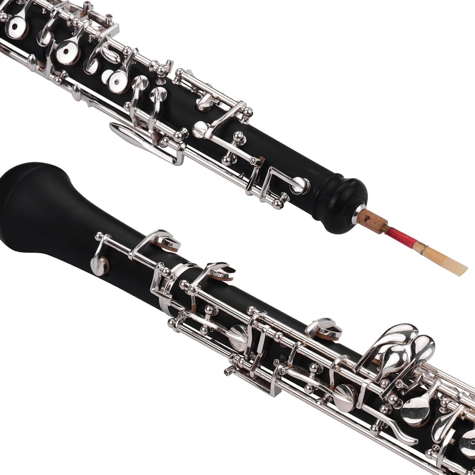 Strumento Oboe Strumento per Legni in Stile Semi-Automatico Professional C Key Oboe con Guantoni in Pelle di Guanti A Nebulizzazione di Oboe Principiante di Oboe (Color : Gold-Plated Keys)