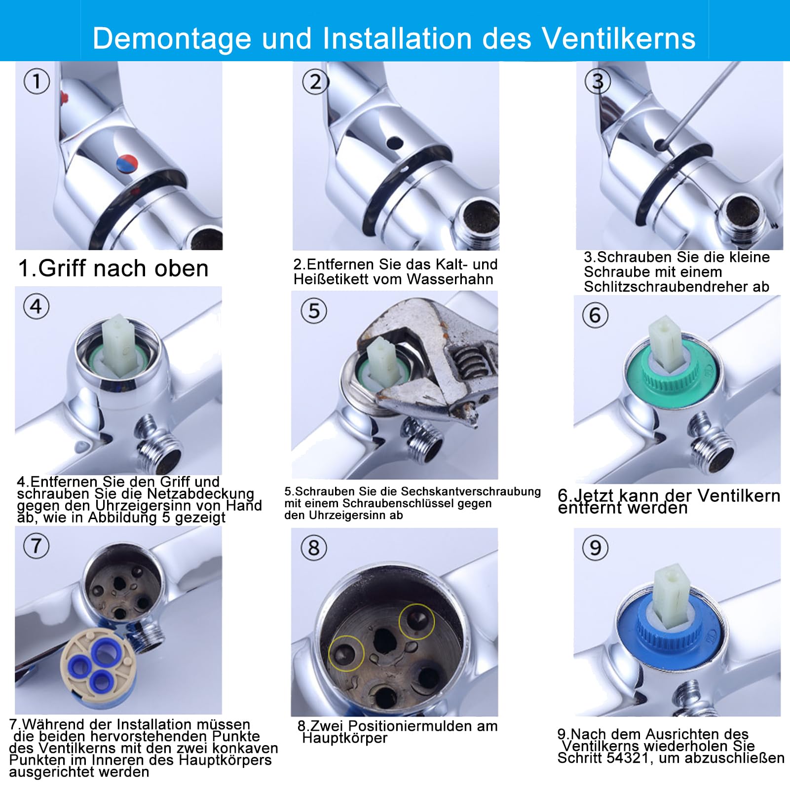 Keramik-Scheibenkartusche 33 Mm – Stoppt Tropfende Wasserhähne