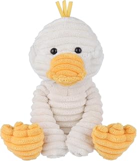 Apricot Lamb Peluche de pato para niños, suave y bonito peluche para bebés, niñas y niños, pato de Pascua, color blanco, 23 cm