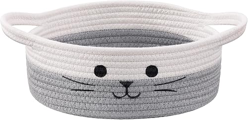 Miniatura 19 de Canasta de almacenamiento tejida con cuerda de algodón, tamaño grande, organizador para cuarto de servicio, juguetes, mantas, ropa, toallas,