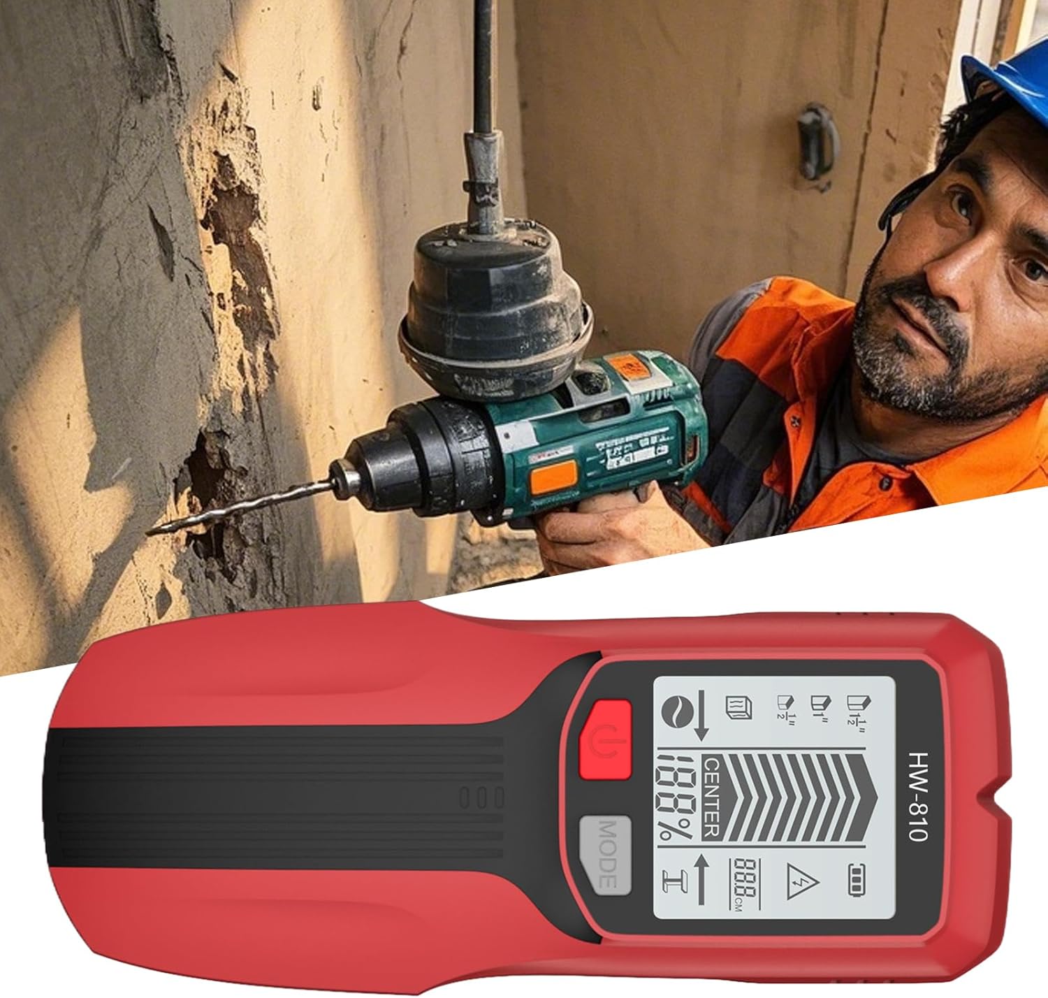 Davivian スタッドファインダー | LCDディスプレイ付きハンドヘルド多機能木製スタッドファインダー - フレーム用金属探知