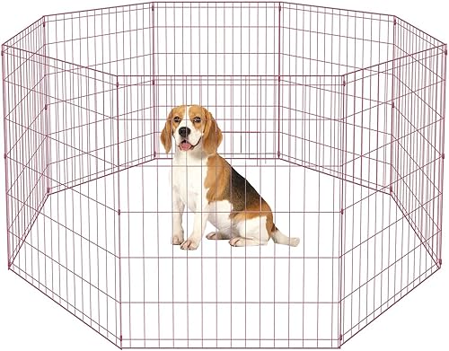 Vista 59 de BestPet - Corralito plegable de metal para perros, para interiores y exteriores, 8 paneles de 24 pulgadas Negro