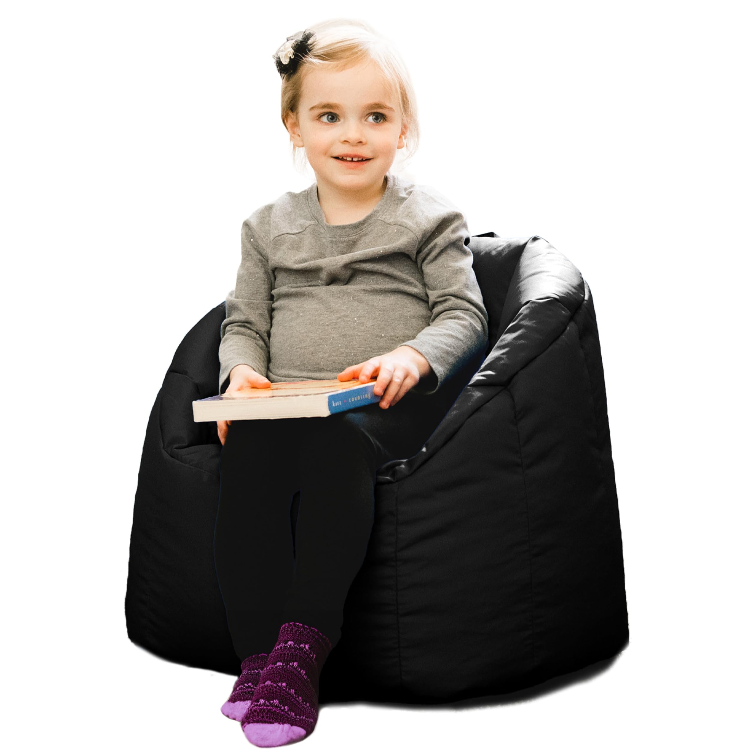 Big Joe Milano Kid's Smartmax Black Beanbag Chair