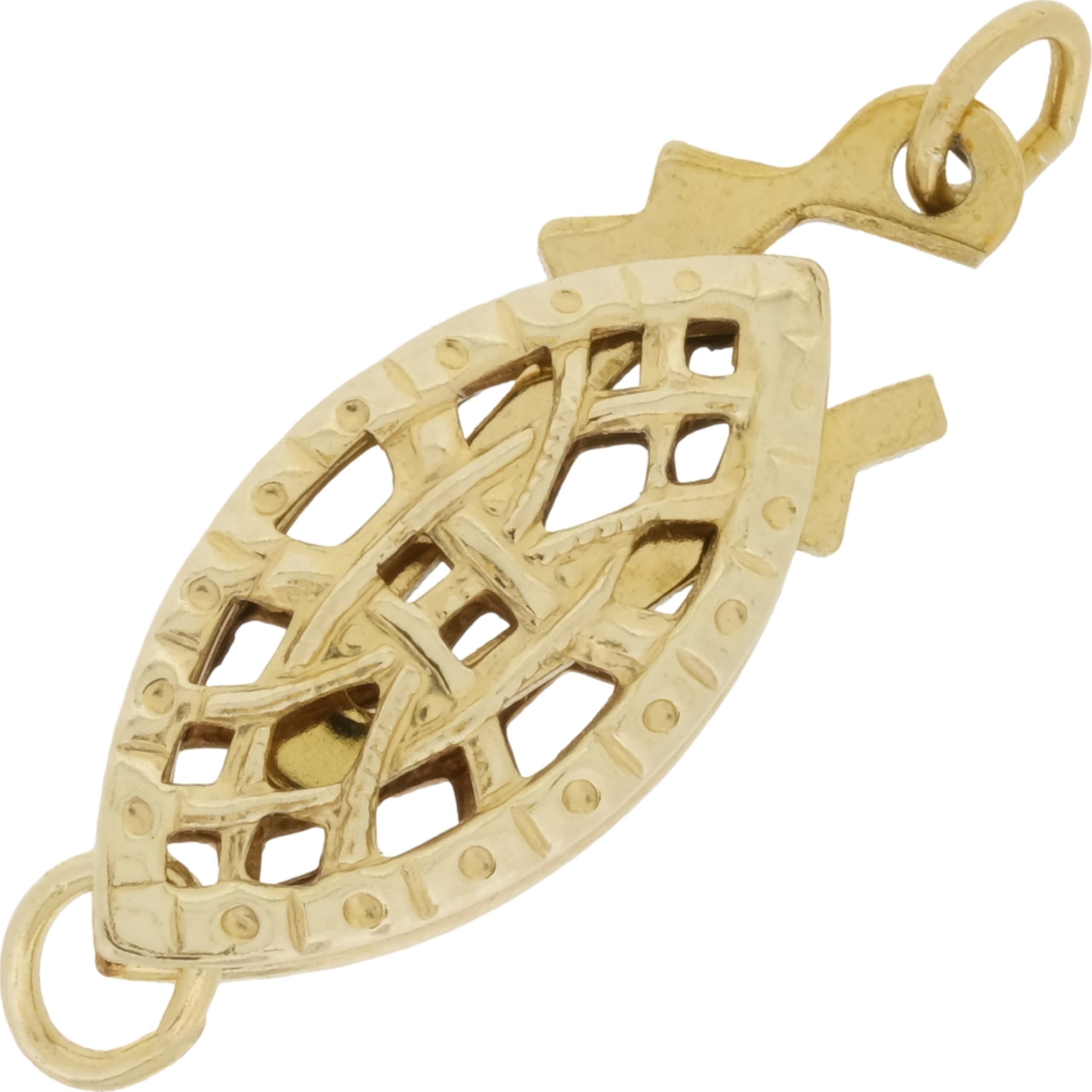 14K Gold Filigree Pearl Clasp, 15mm Single Strand (Gold Filled) : Arts, Crafts & Sewing