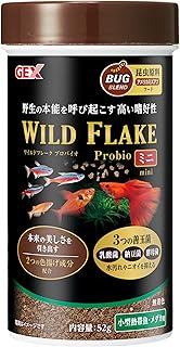 ジェックス GEX ワイルドフレークプロバイオミニ 熱帯魚・メダカ用フレークフード 昆虫原料・色揚げ成分・善玉菌配合52g