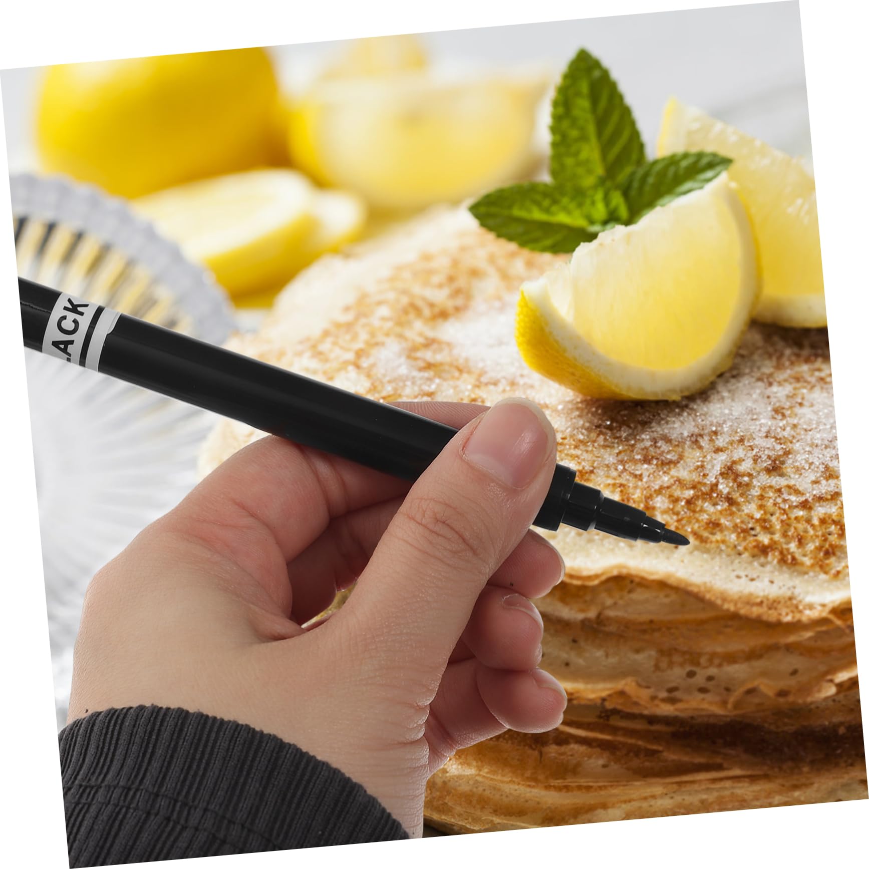 Zerodeko pigmentowy do pieczenia Kolorowe pisaki spożywcze Rysik do dekoracji ciasta znacznik ciasta pisarz kulinarny banialuki z jadalnym atramentem pisak do pieczenia