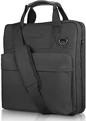 Fichário com zíper de 3 anéis de 5 cm com alça de ombro e alça - organizador de fichário escolar com vários bolsos para ensino médio e escritório - comporta 500 folhas, tecido premium