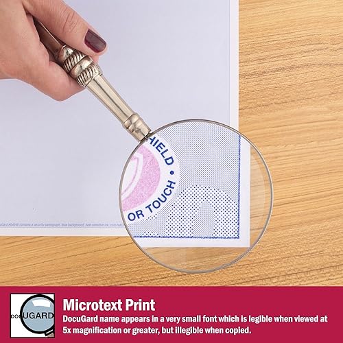 Miniatura 6 de DocuGard Papel de seguridad multiusos azul avanzado, 7 características, 8.5 x 11 pulgadas, 24 libras, 2500 hojas (04546C)