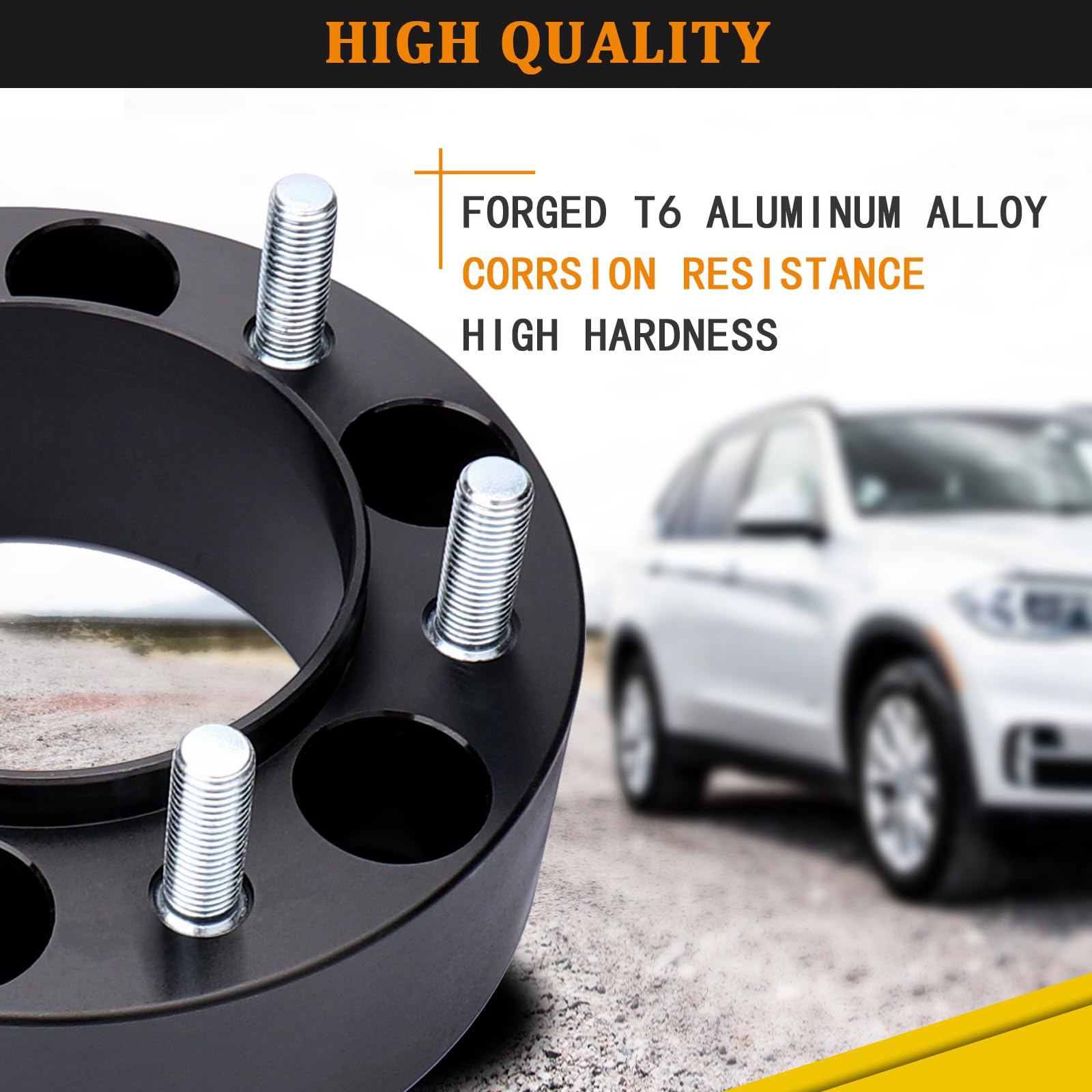 2" Wheel Spacers – 6x5.5" Bolt Pattern, 106mm Hub Bore – Fits Toyota 4Runner, Tacoma, Lexus GX460 & More (2 Pcs)