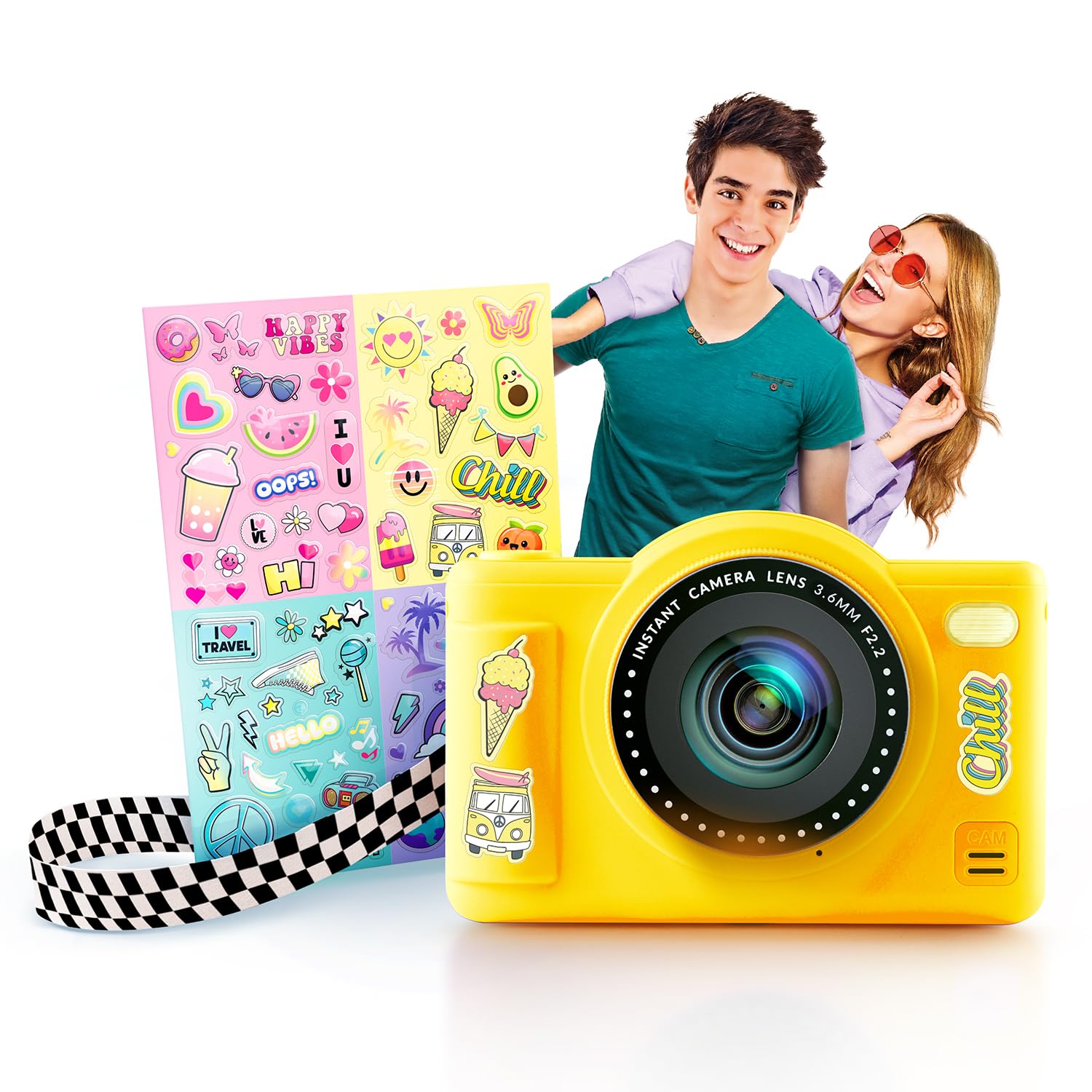Canal Toys - Photo Creator -Appareil Photo Numérique Pop Couleur Jaune- Avec carte SD 32Go incluse