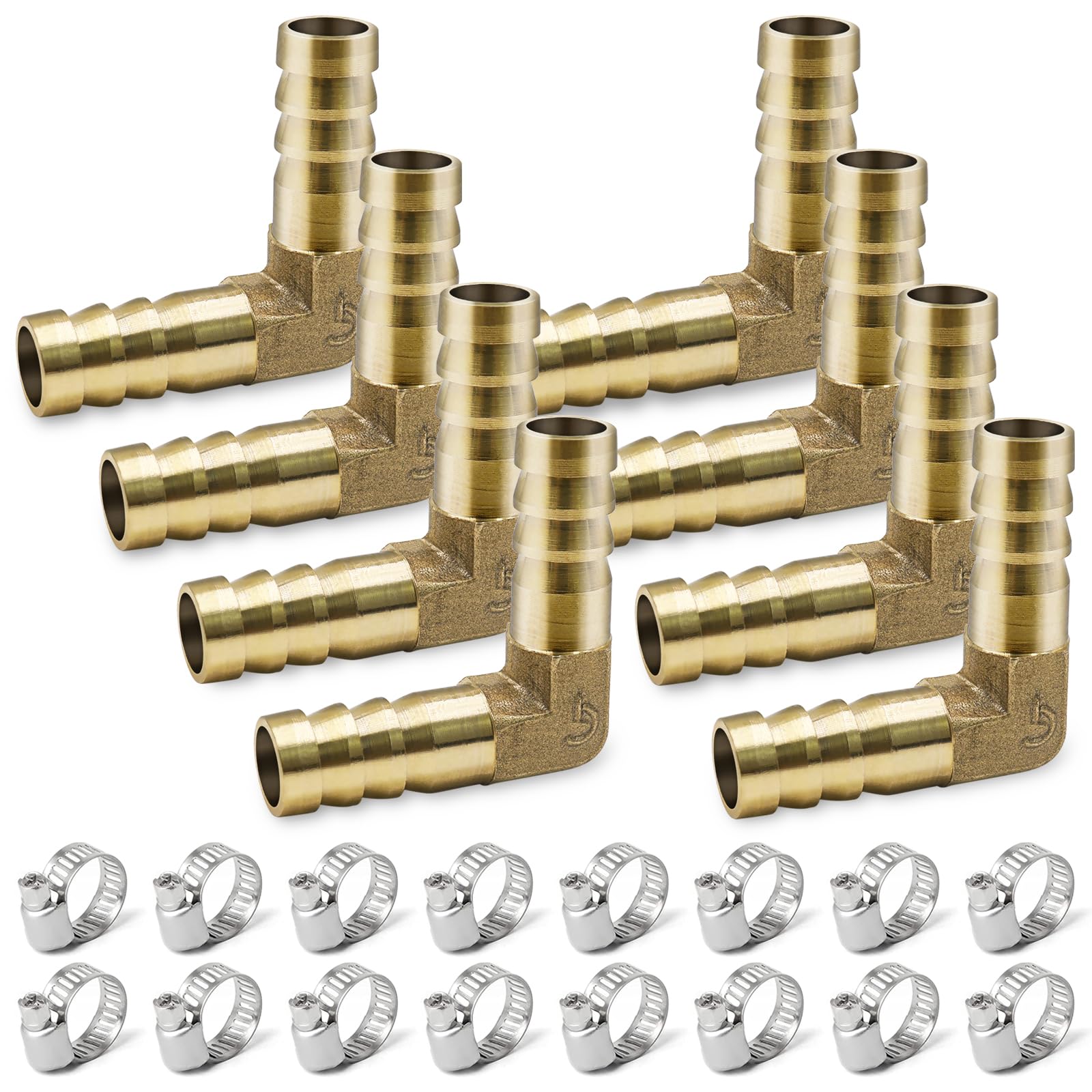 6 Raccordi Ottone 90° Per Tubi 10mm - Gomiti A L Per Liquidi, Gas E Impianti Idraulici - Foto 8