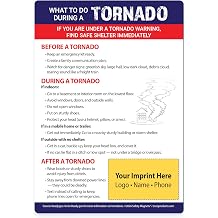 Safety Magnets by ZOCO 300-Pack Custom Tornado Safety Magnets Personalized with Logo and Text Promotional Handout for Businesses, Communities & Preparedness Programs 5"x7"