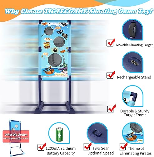 Miniatura 2 de Pistola de juguete para niños de 5, 6, 7, 8, 9, 10, 11, 12 años, el mejor regalo de cumpleaños para niños con objetivo de disparo en movimiento, 2