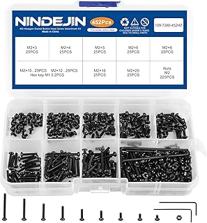 NINDEJIN M2 Button Head Socket Cap Bolts Scre...,