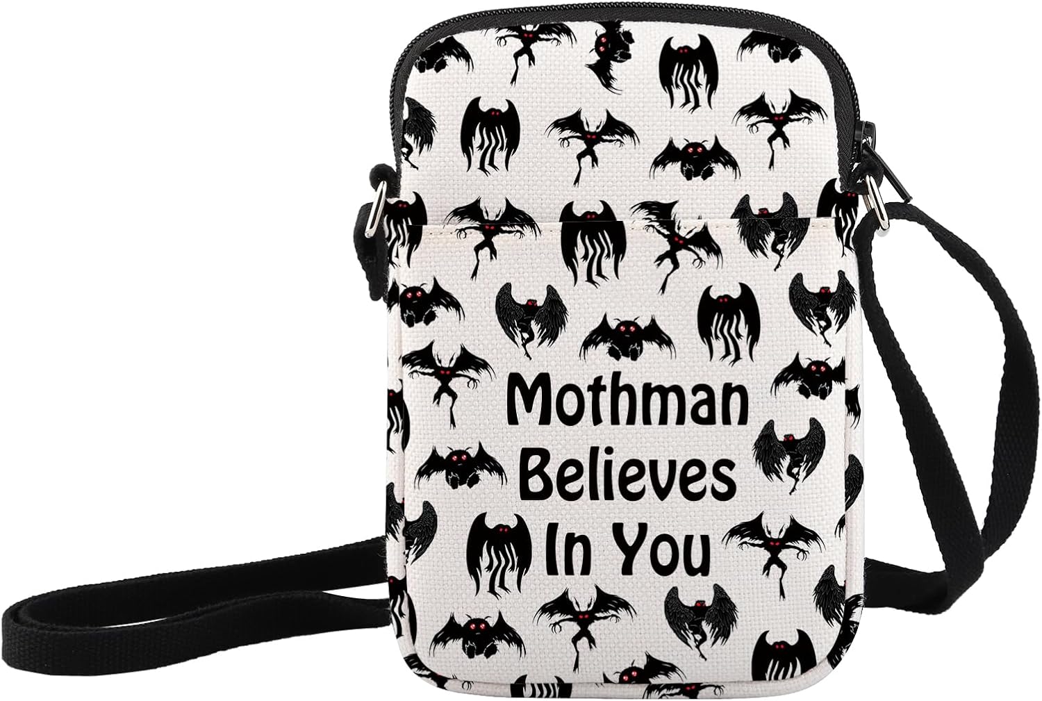 JXGZSO Mothman Cryptid Crossbody Shoulder Bag - Mythical Creature Gift - Believes in You Monster Gift