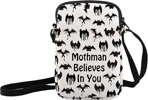 JXGZSO Mothman Cryptid Crossbody Bag - Mythical Mothman Monster Gift