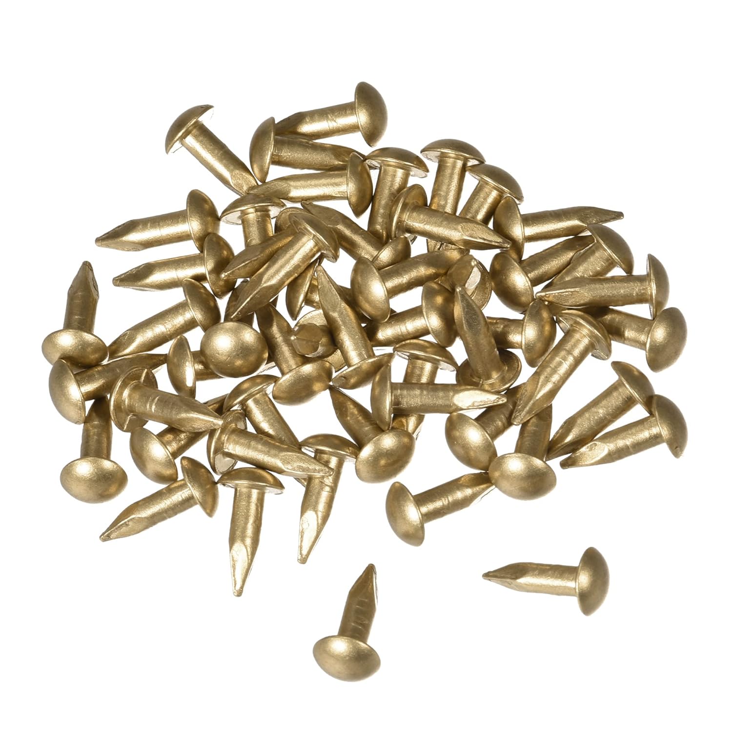 uxcell Small Tiny Brass Nails 3x10mm for DIY Decorative Pictures Wooden Boxes Household Accessories 50pcs