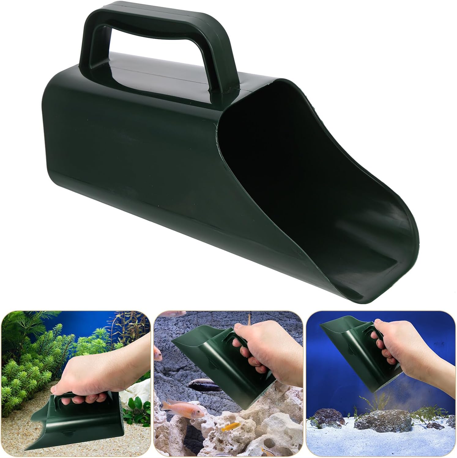 Aquarium Sand Shovel and Fish Tank Cleaner, Multifunctional Plastic Gravel Scoop Water-Permeable Barrel for Aquarium Substrate Maintenance and Aquatic Plant Care