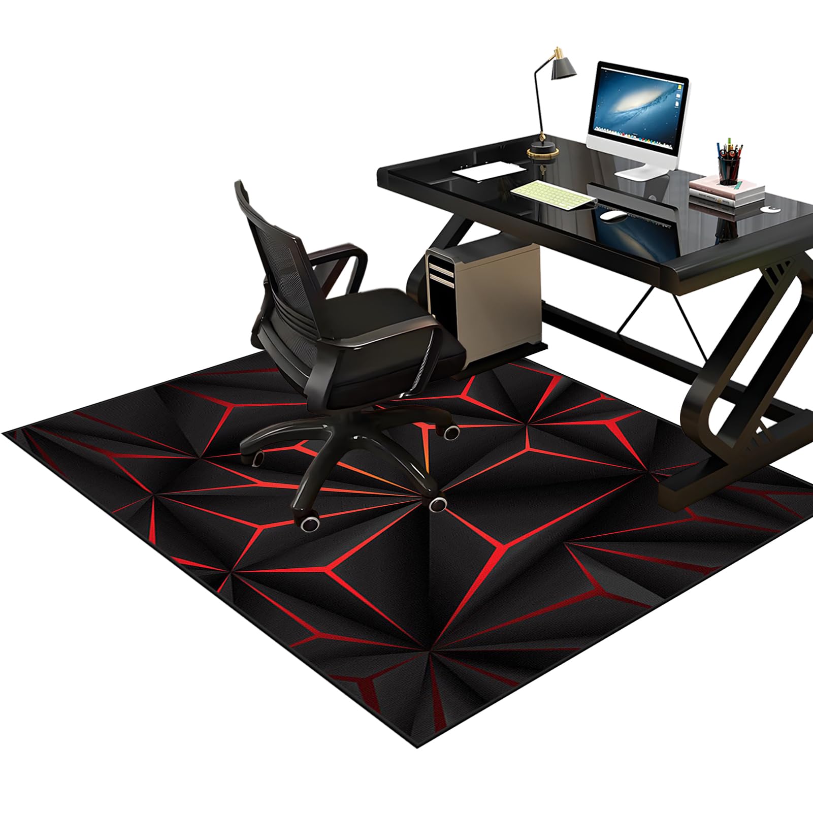 Tapis de Chaise Bureau Protège Sol sous Chaise Tapis de Protection de Sol Tapis protège-Sol Tapis Sol Bureau Tapis Chaise Gaming Tapis Protection Sol Chaise Bureau Antidérapant 80 x 100 cm