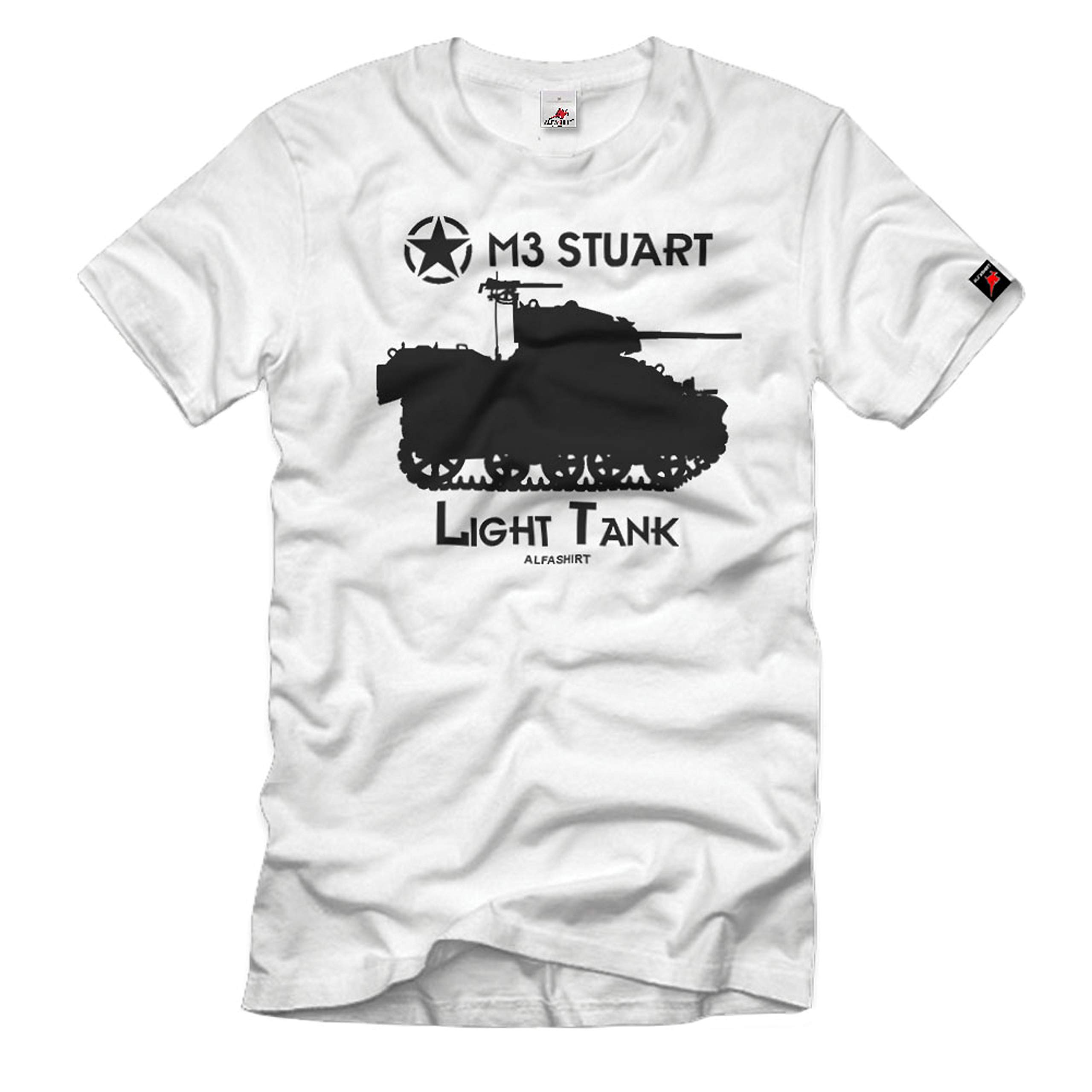 Camiseta M3 Stuart Tank para fans de la historia militar que buscan una prenda blanca cómoda S 3