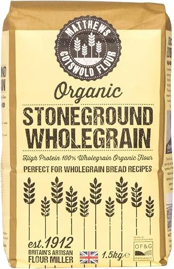 Matthews Cotswold Organic Stoneground Wholemeal Flour - 1.5kg Bag Single Bag