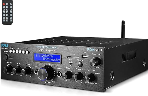 Pyle PDA6BU Wireless Bluetooth Power Amplifier 200W