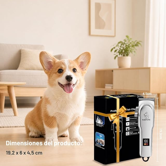 Foto 8 de 8 de KAEFUYS Maquina Cortar Pelo Perros 7000 RPM Pantalla LCD Silencioso