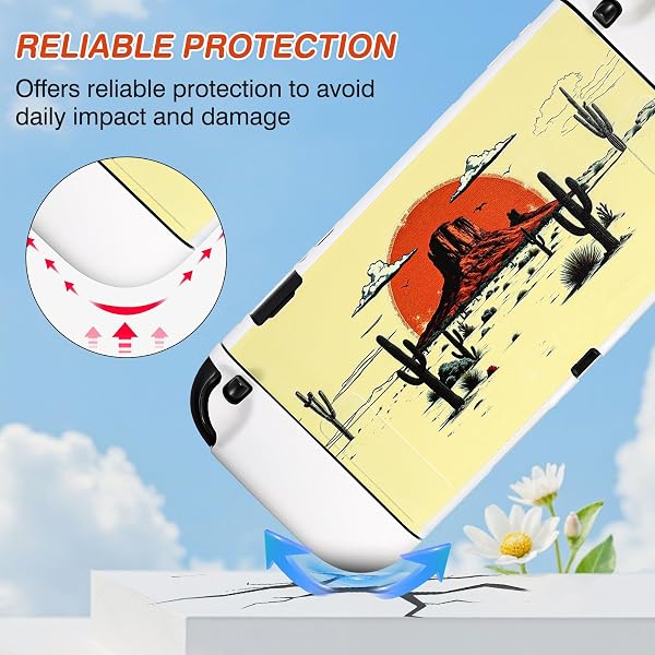 DLseego Protective Case Compatible with Switch 2,Dockable Silicone Soft Shell,Anti-Scratch and Shock-Absorption Design Protector Skin for Switch 2 with Handle Cover and 4PCS Thumb Grips,Yellow - 2