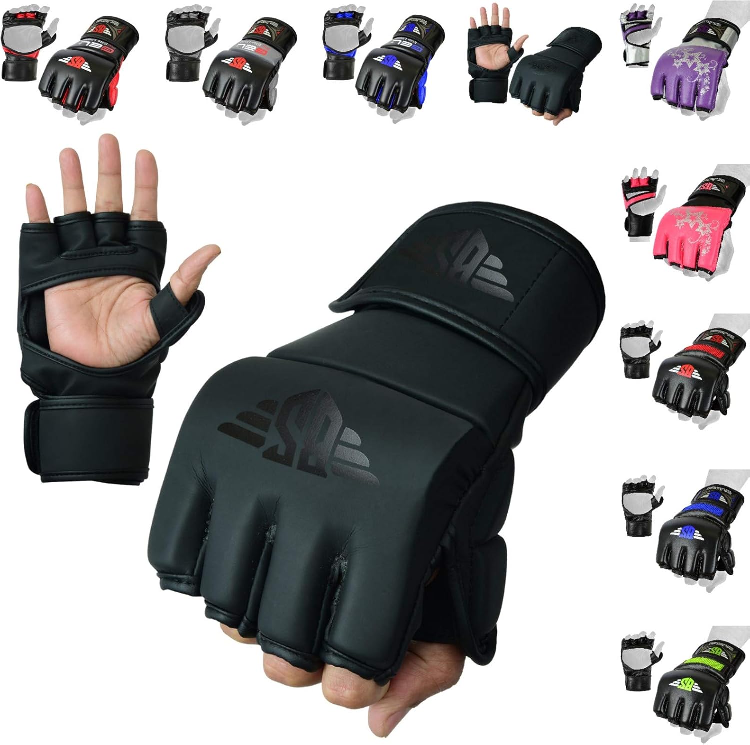 MMA Gloves, UFC Kickboxing Gloves, MMA Sparring Gloves, MMA Training Equipment, Fighting Gloves for Mixed Martial-Arts, MMA Training Gloves Adults Men & Women by BeSmart : Sports & Outdoors