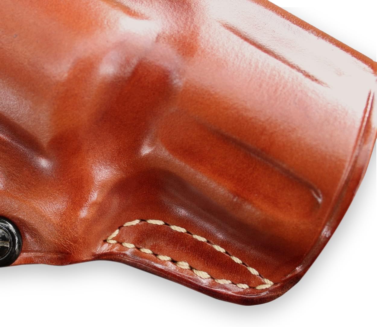 Premium Leather Three Slot Belt Holster with Retention Strap Fits N-Frame .44 Model 629 Classic Full Underlug 3" Barrel, R/H Draw, Brown Color #1486#